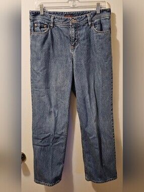 Eddie Bauer Flannel‎ Lined Blue Jeans Women's Size 10P